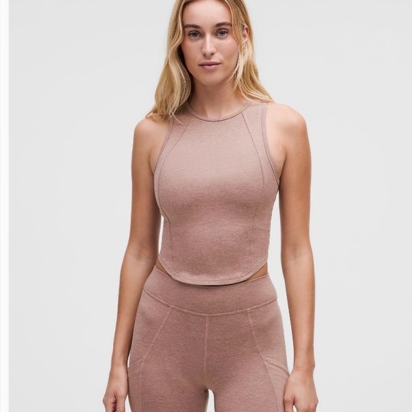 lululemon athletica Tops - NWT ❤️ Lululemon Soft Sueded Crewneck Cropped Tank - Rose